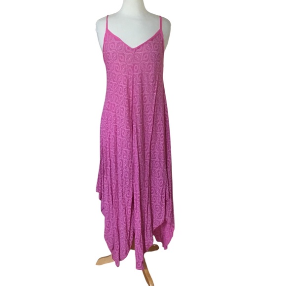 Dresses & Skirts - Boutique Pink Paisley Boho Cotton Maxi Dress